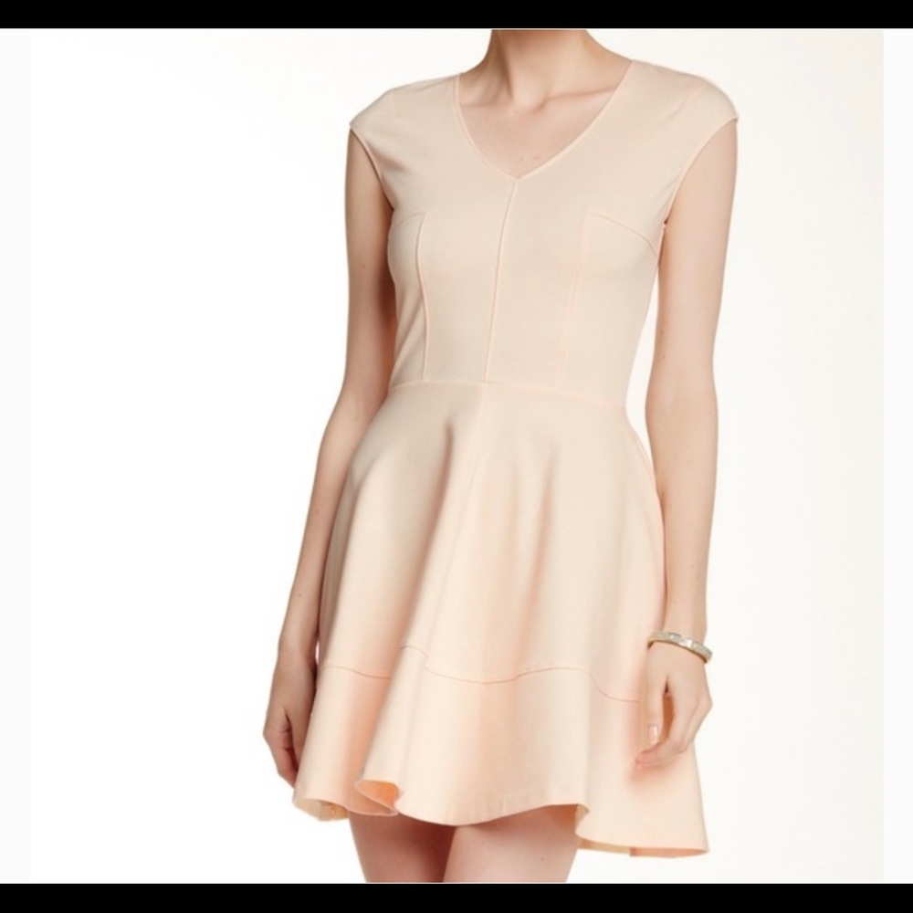 Bar III Salmon/Peach skater dress